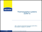 Thermosysphon systems DONT‘S