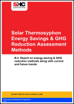 Solar Thermosyphon Energy Savings & GHG Reduction Assessment Methods